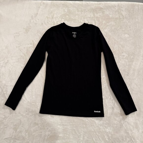 Reebok Black Under Layer Long Sleeve Shirt Boys Size Medium - Picture 1 of 6